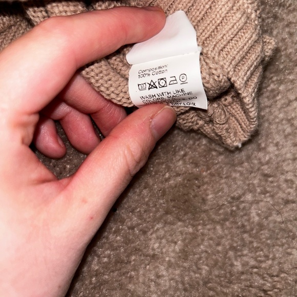 Cottagecore Neutral Tan Knit Sleeveless Romper Bodysuit - Picture 3 of 3